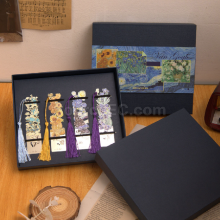 礼品订购油画系列金属书签礼盒广告