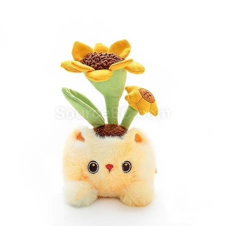 礼品订购小猫植物盆栽广告