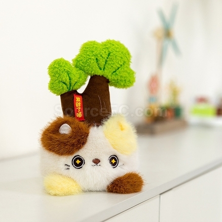 礼品订购小猫植物盆栽广告