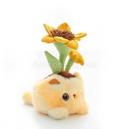 礼品订购小猫植物盆栽广告