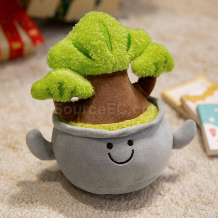 礼品订购植物盆栽玩偶广告