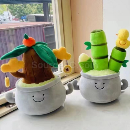 礼品订购植物盆栽玩偶广告