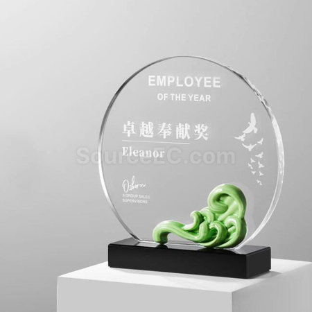 礼品订购水晶奖座广告