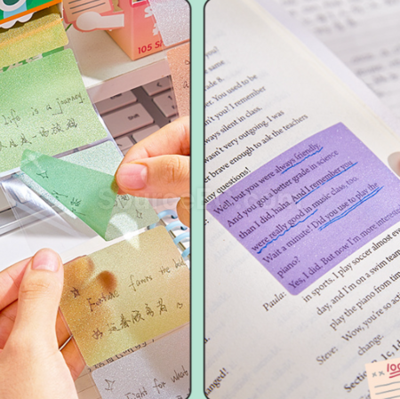 礼品订购抽拉式透明便條紙Memo紙广告