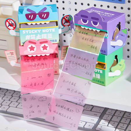 礼品订购抽拉式透明便條紙Memo紙广告