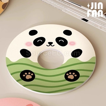 礼品订购甜甜圈圆形硅藻泥杯垫广告