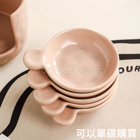 礼品订购带手柄陶瓷火锅调料碟广告