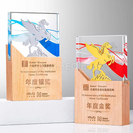 马年水晶奖座