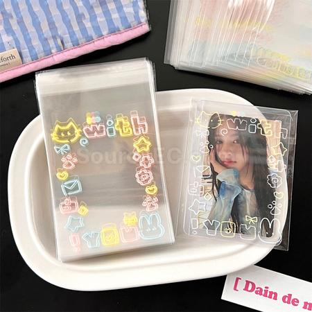 礼品订购涂鸦自粘袋广告
