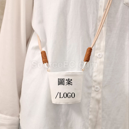 礼品订购手提斜挎布艺杯套广告