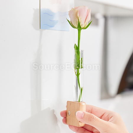 礼品订购原木冰箱贴花瓶广告
