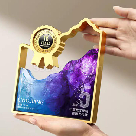 礼品订购水晶奖座广告