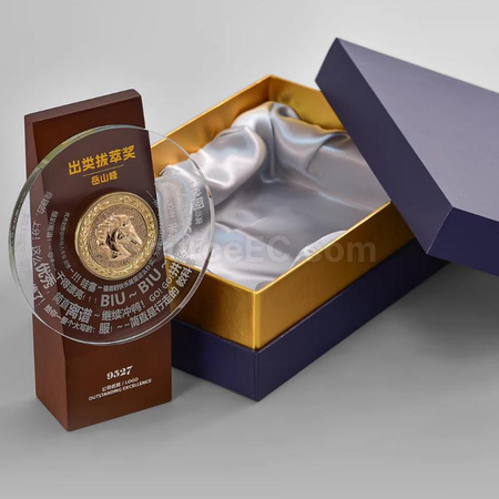 礼品订购水晶奖座广告