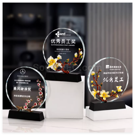 礼品订购水晶奖座广告