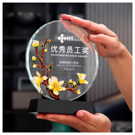 礼品订购水晶奖座广告