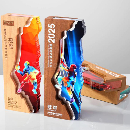 礼品订购创意木奖座广告