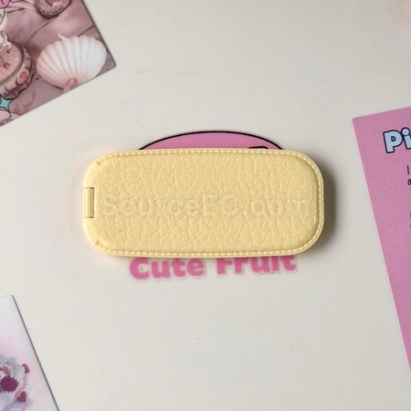 礼品订购仿皮纹手机支架折叠镜广告