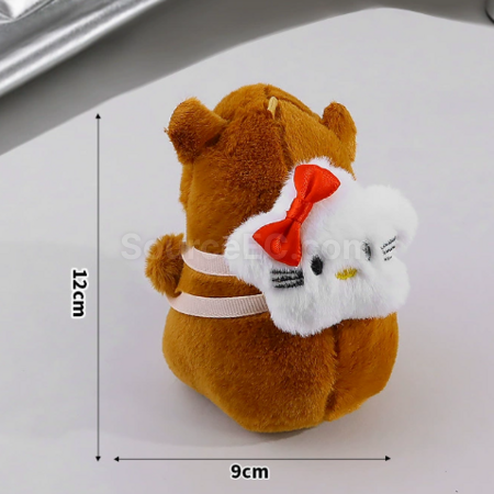 礼品订购卡皮巴拉毛绒玩偶钥匙扣广告