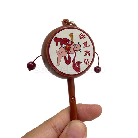 礼品订购迷你拨浪鼓钥匙扣广告