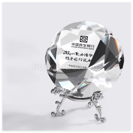 礼品订购创意钻石水晶奖座广告