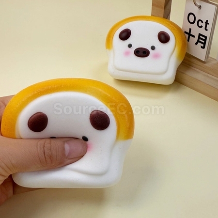 礼品订购吐司小猪捏捏乐解压玩具广告