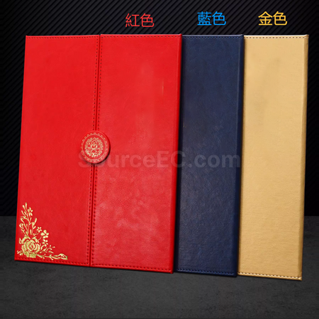 礼品订购PU三折叠磁吸A4证书广告