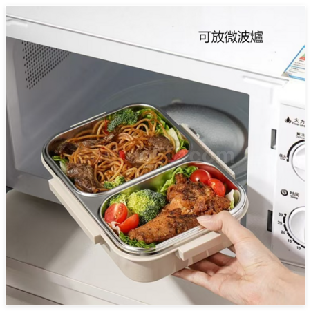 礼品订购304不锈钢分格饭盒(可微波炉）广告