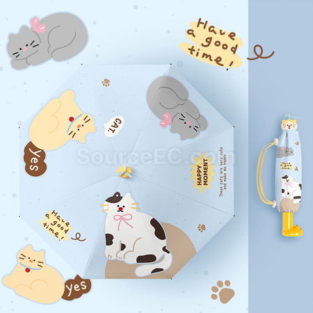 礼品订购小猫晴雨伞广告