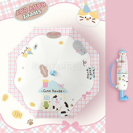 礼品订购小猫晴雨伞广告