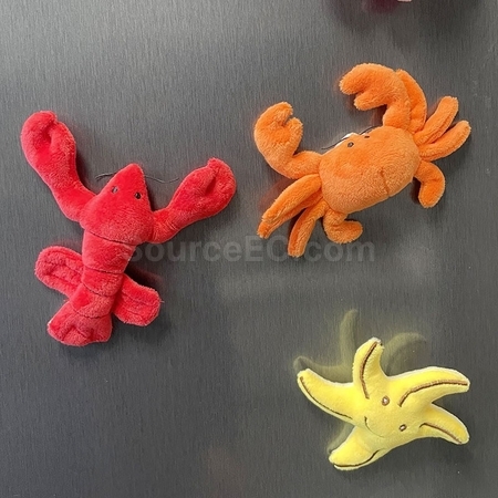 礼品订购立体毛绒动物冰箱贴广告
