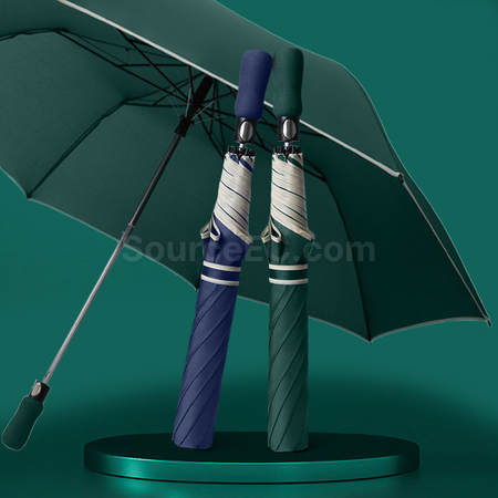 双人抗风雨伞纯色折叠高尔夫伞