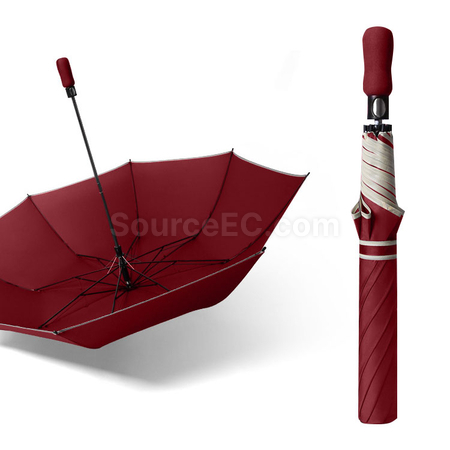 礼品订购双人抗风雨伞纯色折叠高尔夫伞广告