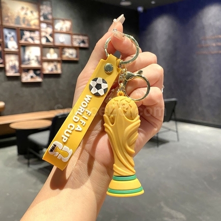 礼品订购美加墨世界杯吉祥物钥匙扣挂件广告
