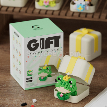 礼品订购熊猫小狗動物积木玩具禮盒广告