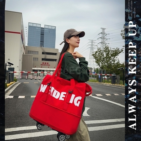 礼品订购旅行可伸缩带轮滑旅行袋广告
