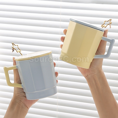礼品订购撞色陶瓷杯广告
