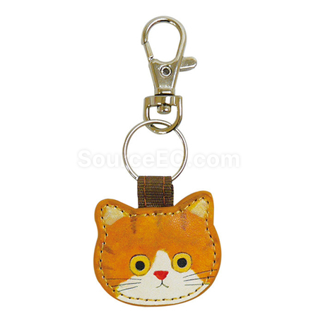 礼品订购小猫咪系列皮质钥匙扣广告