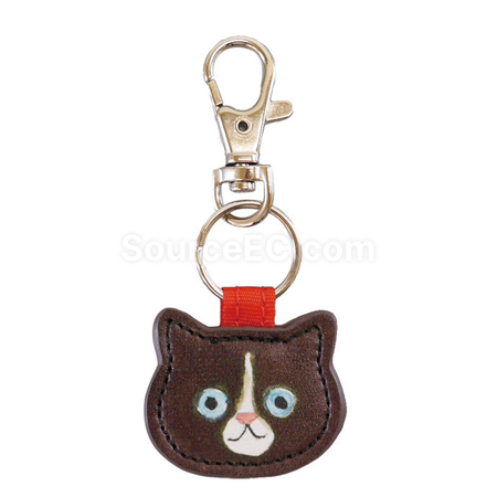 礼品订购小猫咪系列皮质钥匙扣广告
