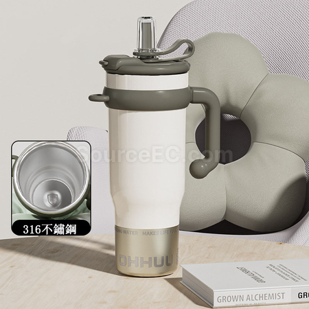 礼品订购大容量不锈钢吸管保温杯广告