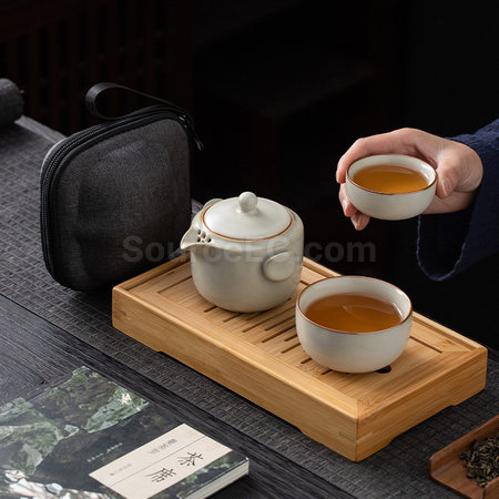 礼品订购便携式旅行茶具广告