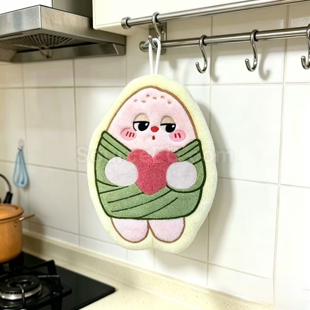 礼品订购卡通粽子擦手毛巾广告