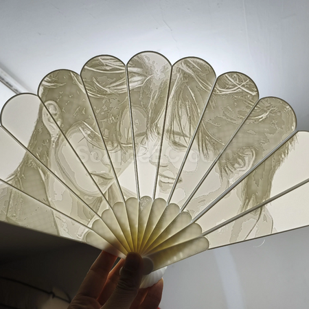 礼品订购透光浮雕扇可定制广告