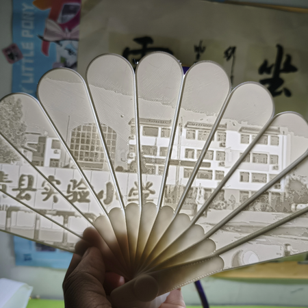 礼品订购透光浮雕扇可定制广告