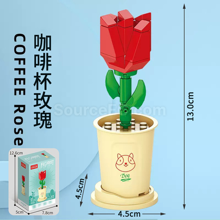 礼品订购咖啡杯植物系列积木-12星座系列广告