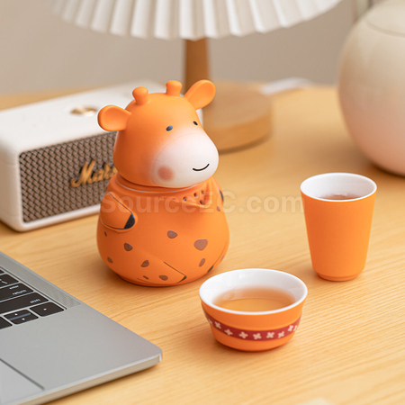 礼品订购长颈鹿便携式旅行茶具广告