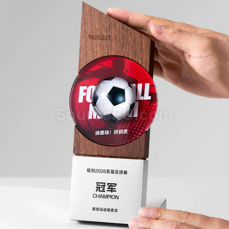 礼品订购实木水晶奖座广告