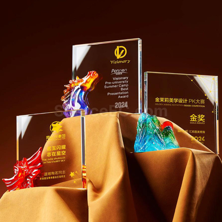 礼品订购水晶奖座广告