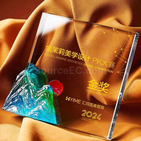 礼品订购水晶奖座广告
