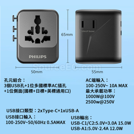 礼品订购Philips旅行轉換插座广告