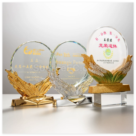 礼品订购水晶奖座广告